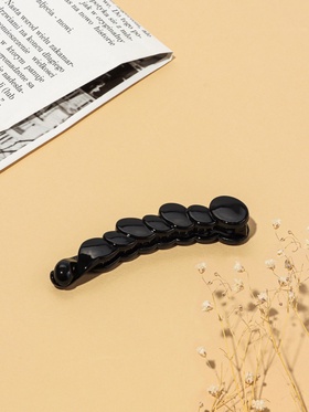 Банан для волос «Классика», овалы, 10 см, чёрный (комплект 6 шт)