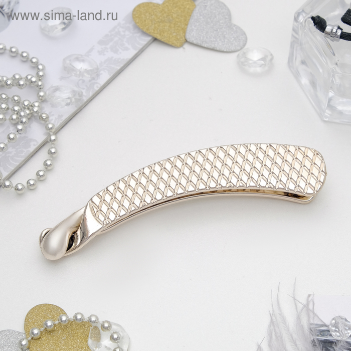 Банан для волос «Классика», ромбы, 10.5 см, золото - Фото 1