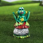 Садовая фигура "Жаба на грибочке", разноцветная, гипс, 27 см - Фото 1