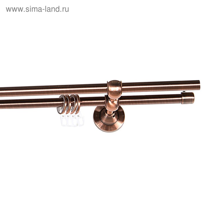 Карниз двойной, ширина 300 см, цвет медь - Фото 1