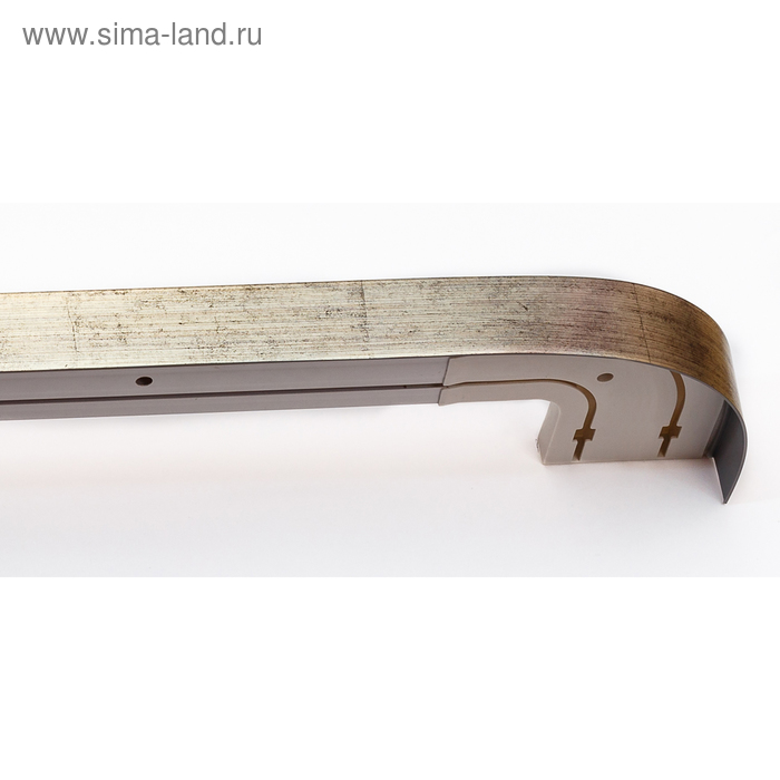 Карниз двухрядный «Классик», ширина 220 см, цвет платина антик - Фото 1