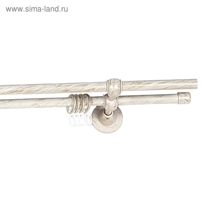 Карниз двойной, ширина 340 см, цвет слоновая кость, золото - Фото 1