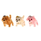 Мягкая игрушка механическая "Собачка" в шляпке, с бантиком, горят глаза, ходит, пикает, цвета МИКС - Фото 1