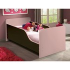 Кровать детская с бортом «Малышка №2», 600х1400 мм, цвет венге / светло-розовый - фото 298154142