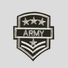 Термоаппликация «Army», 6,5 ? 5,5 см, цвет милитари (комплект 10 шт) - фото 39766148