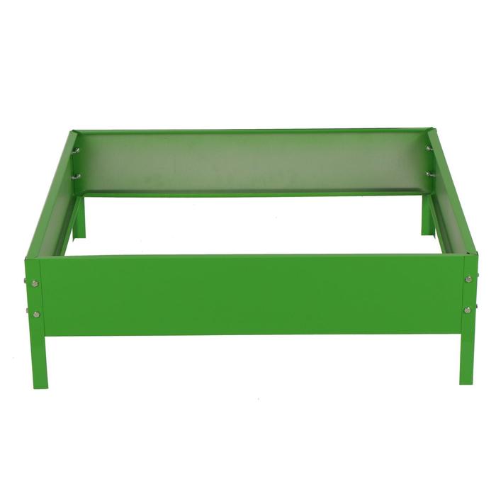 Клумба оцинкованная, 80 × 80 × 15 см, зелёная, «Квадро», Greengo - фото 1883434993
