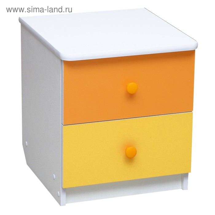Тумба прикроватная «Радуга», 410х440х468 мм, цвет белый/оранжевый/жёлтый - Фото 1