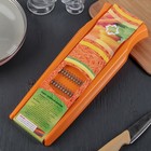 Тёрка для корейской моркови, 33×12 см, с широкой ручкой, цвет оранжевый - фото 4269381