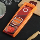 Тёрка для корейской моркови, 33×12 см, с широкой ручкой, цвет оранжевый - фото 4269383