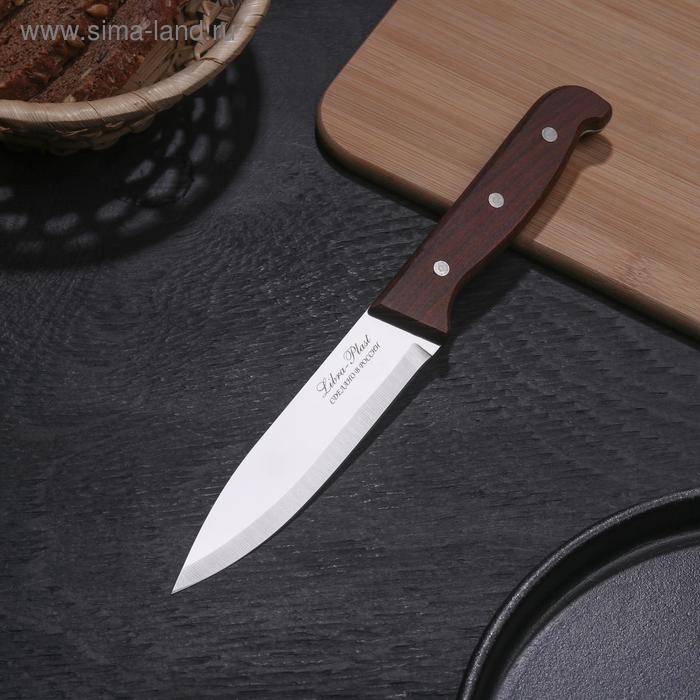 Нож кухонный «Классик», лезвие 13 см, деревянная рукоять - Фото 1