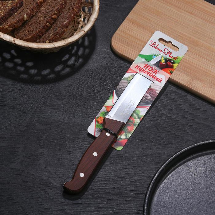 Нож кухонный «Классик», лезвие 13 см, деревянная рукоять - фото 1908447949