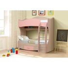 Кровать детская «Юниор-7», 1942х1016х1935 мм, цвет ясень шимо светлый/светло-розовый - фото 298154288