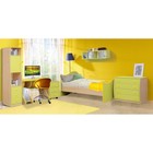 Набор мебели для детской комнаты «Юниор-11.1», 3750х500х1850 мм, Дуб молочный/Лайм - фото 109832135