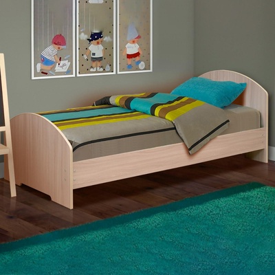 Кровать на уголках №2, 700х2000 мм, 2042х770х810 мм, цвет дуб молочный