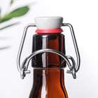 Бутылка, 500 мл, с бугельным замком, стекло, коричневая - Фото 2