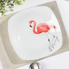 Тарелка глубокая «Фламинго», 500 мл, 21,5×21,5 см, цвет МИКС - Фото 2