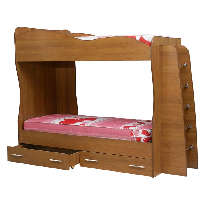 Кровать детская двухъярусная «Юниор-1», 2342х870х1800 мм, цвет орех гварнери