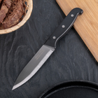 Нож кухонный «Классик» универсальный,лезвие 13 см, чёрная пластиковая ручка - Фото 1