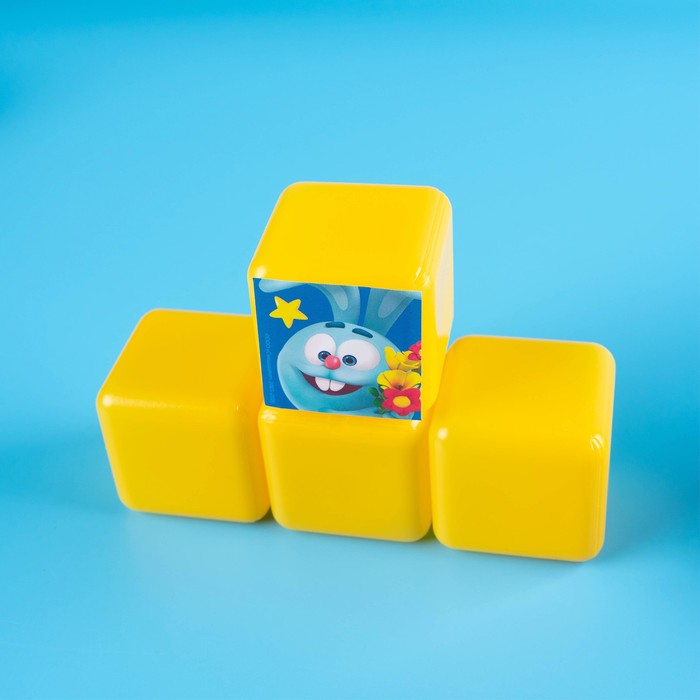 Набор цветных кубиков, «Смешарики», 20 шт., 4×4 см - фото 1908448122