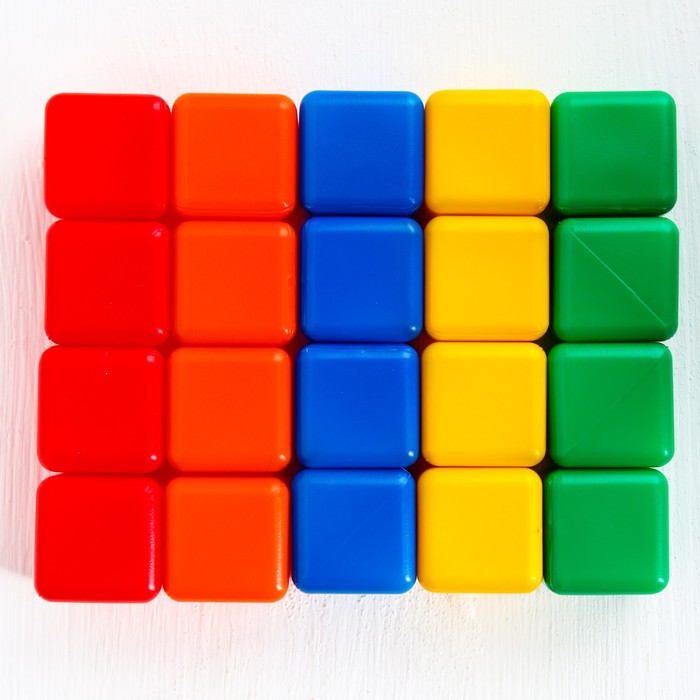 Набор цветных кубиков, «Смешарики», 20 шт., 4×4 см - фото 1890819287