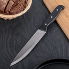 Нож кухонный «Классик» универсальный,лезвие 16 см, чёрная пластиковая ручка - фото 4269457
