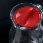 Кувшин стеклянный стеклянный Bistro, 1 л, цвет крышки красный - Фото 2