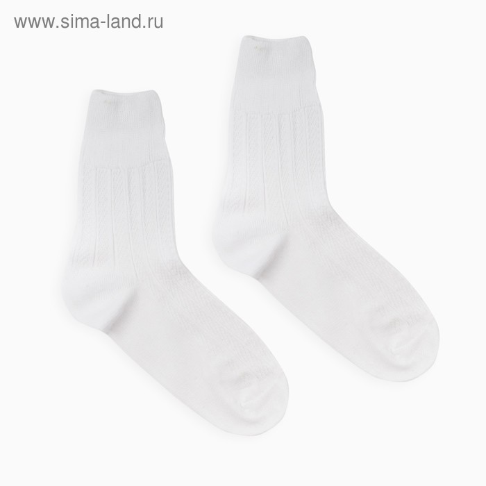Носки женские с медицинской резинкой, цвет белый, размер 25 - Фото 1