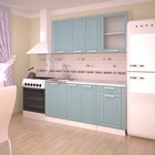 Кухонный гарнитур прямой «Прованс 2», с столешницей, 1500 мм, цвет роялвуд голубой - Фото 1