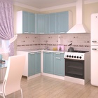 Кухонный гарнитур угловой «Прованс 2», с столешницей, 1200×1400 мм, цвет роялвуд голубой - Фото 1