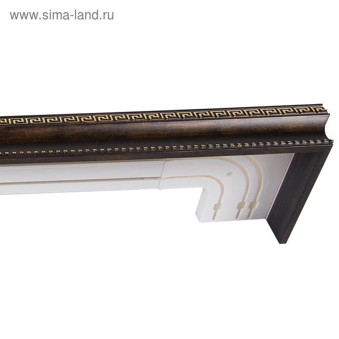 Карниз трёхрядный прямой «№1-4», ширина 340 см, цвет орех