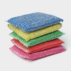 Губка для посуды Доляна, со стальной стружкой, 12×9×1.5 см, МИКС - Фото 3