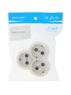 Тройник для розетки, 16 А, 3 розетки, с заземлением, белый  (артикул 3813275)  большой выбор товаров оптом и в розницу по низким ценам с доставкой