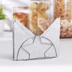 Салфетница Доляна «Звезда, серебряная - Фото 1