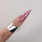 Формы для наращивания ногтей, 10 шт, цвет серебристый/розовый - фото 8450027