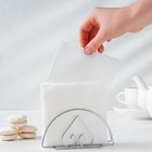 Салфетница Доляна «Сердце»,13×7×6 см, хромированная - Фото 3