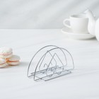 Салфетница Доляна «Сердце»,13×7×6 см, хромированная - Фото 4