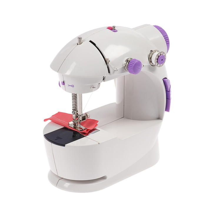 Швейная машинка Luazon LSH-03, 6 Вт, полуавтомат, 2 скорости, 4xАА или 220 В, белая - фото 51318192