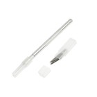 Нож макетный ТУНДРА, алюминиевая ручка, перьевое лезвие (5 доп. лезвий) - фото 8450052