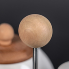 Набор для специй «Эстет», 3 предмета: солонка, перечница, сахарница с ложкой, на деревянной подставке - Фото 5