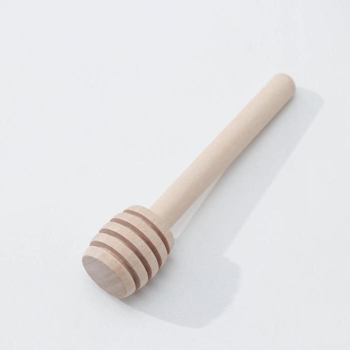Ёмкость стеклянная для мёда и варенья с деревянной ложкой Доляна «Парфе», 250 мл, 7×14 см - фото 1899668214