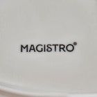 Блюдо фарфоровое с соусником Magistro «Классика. Лист», 33,5×20 см, цвет белый - фото 4269567