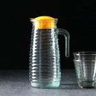 Набор для напитков из стекла «Радуга», 5 предметов: кувшин 800 мл, 4 стакана 220 мл, цвет МИКС - Фото 3