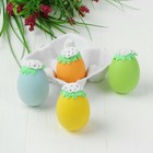 Яйца для декорирования «Цветочки с листочками», набор 4 шт, размер 1 шт: 6×4 см - Фото 2