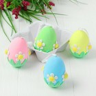 Яйца для декорирования «Цветочки с бабочками», набор 4 шт, размер 1 шт: 6×4 см - Фото 2