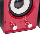 УЦЕНКА Акустическая система 2.1 Luazon, 2*1.5 и 13 Вт, 3.5 Jack/USB, 80 дБ, красная - Фото 2