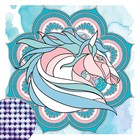 Алмазная мозаика с частичным заполнением на картонной основе «Лошадь», 20×20 см - Фото 8