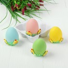 Яйца для декорирования «Петушки», набор 4 шт, размер 1 шт: 6×4 см - Фото 2