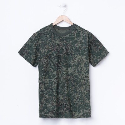 Футболка мужская, цвет камуфляж, размер 48