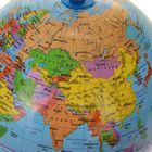 Глобус сувенирный на подставке, d=14 см, h=22 см, голубой, политическая карта, русский язык - Фото 2