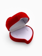 Футляр под кольцо, серьги «Сердце, роза», бархатный, 6×6 см, красный - Фото 5